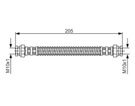 FREN HORTUMU; ARKA. 205.00 MM