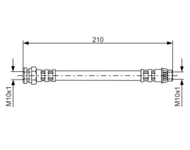 FREN HORTUMU; ARKA. 210.00 MM