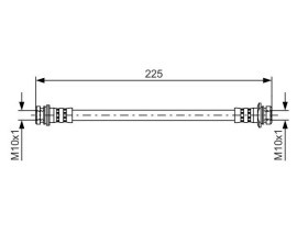 FREN HORTUMU; ARKA. 227.00 MM