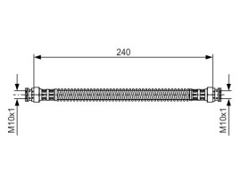 FREN HORTUMU; ARKA. 240.00 MM