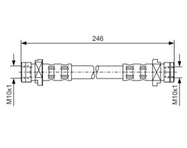 FREN HORTUMU; ARKA. 246.00 MM