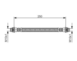 FREN HORTUMU; ARKA. 250.00 MM