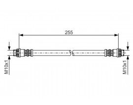 FREN HORTUMU; ARKA. 255.00 MM 1987476712