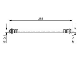 FREN HORTUMU; ARKA. 255.00 MM