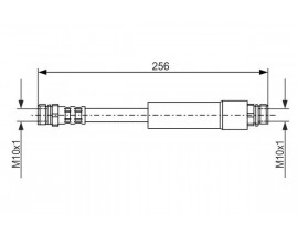 FREN HORTUMU; ARKA. 256.00 MM 1987476101