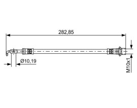 FREN HORTUMU; ARKA. 265.00 MM