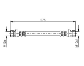 FREN HORTUMU; ARKA. 275.00 MM
