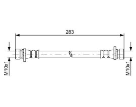 FREN HORTUMU; ARKA. 285.00 MM