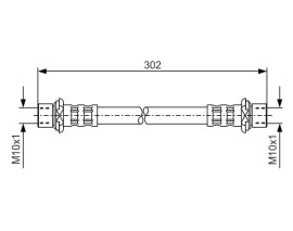 FREN HORTUMU; ARKA. 302.00 MM