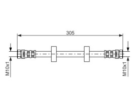 FREN HORTUMU; ARKA. 305.00 MM