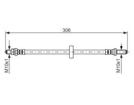 FREN HORTUMU; ARKA. 306.00 MM