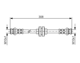 FREN HORTUMU; ARKA. 308.00 MM