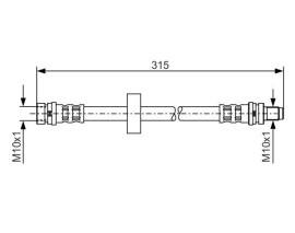 FREN HORTUMU; ARKA. 315.00 MM