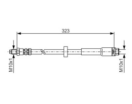 FREN HORTUMU; ARKA. 323.00 MM