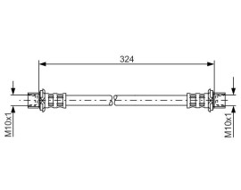 FREN HORTUMU; ARKA. 324.00 MM
