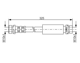 FREN HORTUMU; ARKA. 325.00 MM