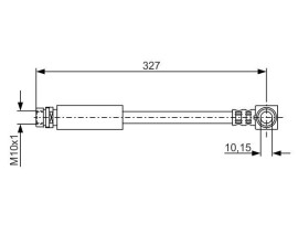 FREN HORTUMU; ARKA. 327.00 MM