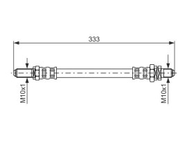 FREN HORTUMU; ARKA. 333.00 MM