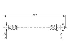 FREN HORTUMU; ARKA. 335.00 MM