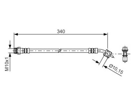 FREN HORTUMU; ARKA. 340.00 MM