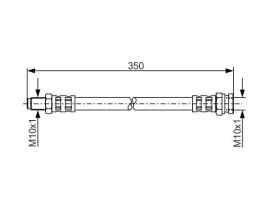 FREN HORTUMU; ARKA. 350.00 MM