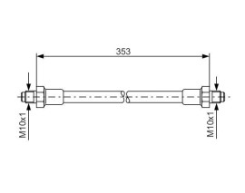 FREN HORTUMU; ARKA. 353.00 MM