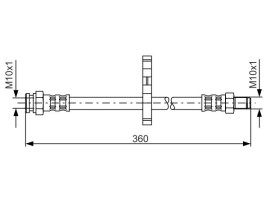FREN HORTUMU; ARKA. 360.00 MM