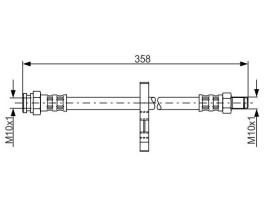 FREN HORTUMU; ARKA. 385.00 MM