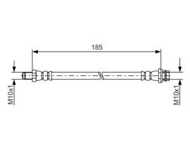 FREN HORTUMU; ARKA. 390.00 MM