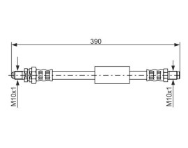 FREN HORTUMU; ARKA. 390 MM