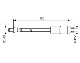 FREN HORTUMU; ARKA. 395.00 MM