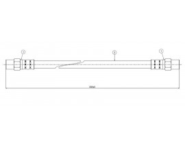 FREN HORTUMU arka 400-500 R107 85-.