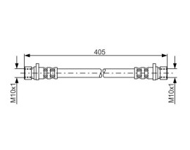 FREN HORTUMU; ARKA. 405.00 MM
