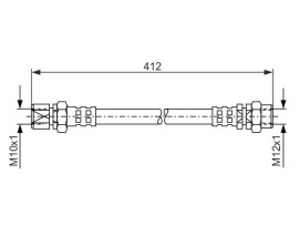 FREN HORTUMU; ARKA. 412.00 MM