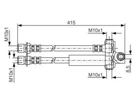FREN HORTUMU; ARKA. 415.00 MM