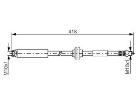 FREN HORTUMU; ARKA. 418.00 MM