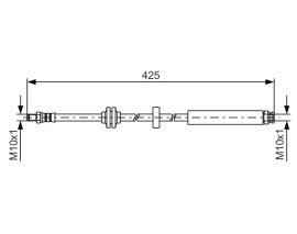 FREN HORTUMU; ARKA. 425.00 MM