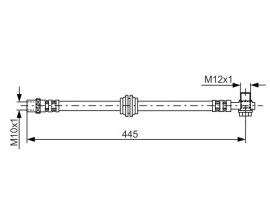 FREN HORTUMU; ARKA. 445 MM