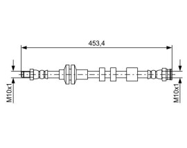 FREN HORTUMU; ARKA. 455.00 MM