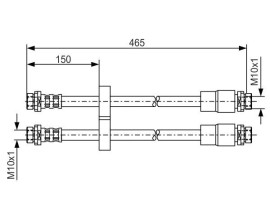 FREN HORTUMU; ARKA. 465.00 MM