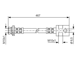 FREN HORTUMU; ARKA. 467.00 MM