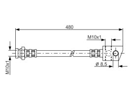 FREN HORTUMU; ARKA. 480 MM