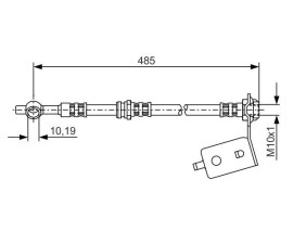 FREN HORTUMU; ARKA. 486.00 MM