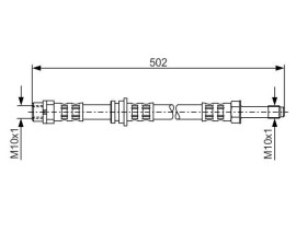 FREN HORTUMU; ARKA. 502.00 MM