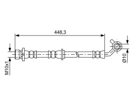 FREN HORTUMU; ARKA. 505.00 MM