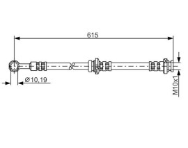 FREN HORTUMU; ARKA. 615.00 MM