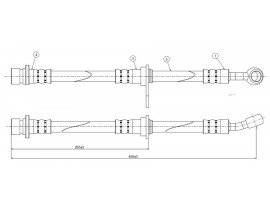 FREN HORTUMU arka Civic 1.3 16V-1.6ESI-1.6VTI 95-.