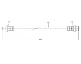 FREN HORTUMU arka Pick-up PE-UD 77-85