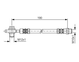 FREN HORTUMU. DIŞ. ARKA190.00 MM