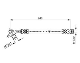 FREN HORTUMU. DIŞ. ARKA240.00 MM